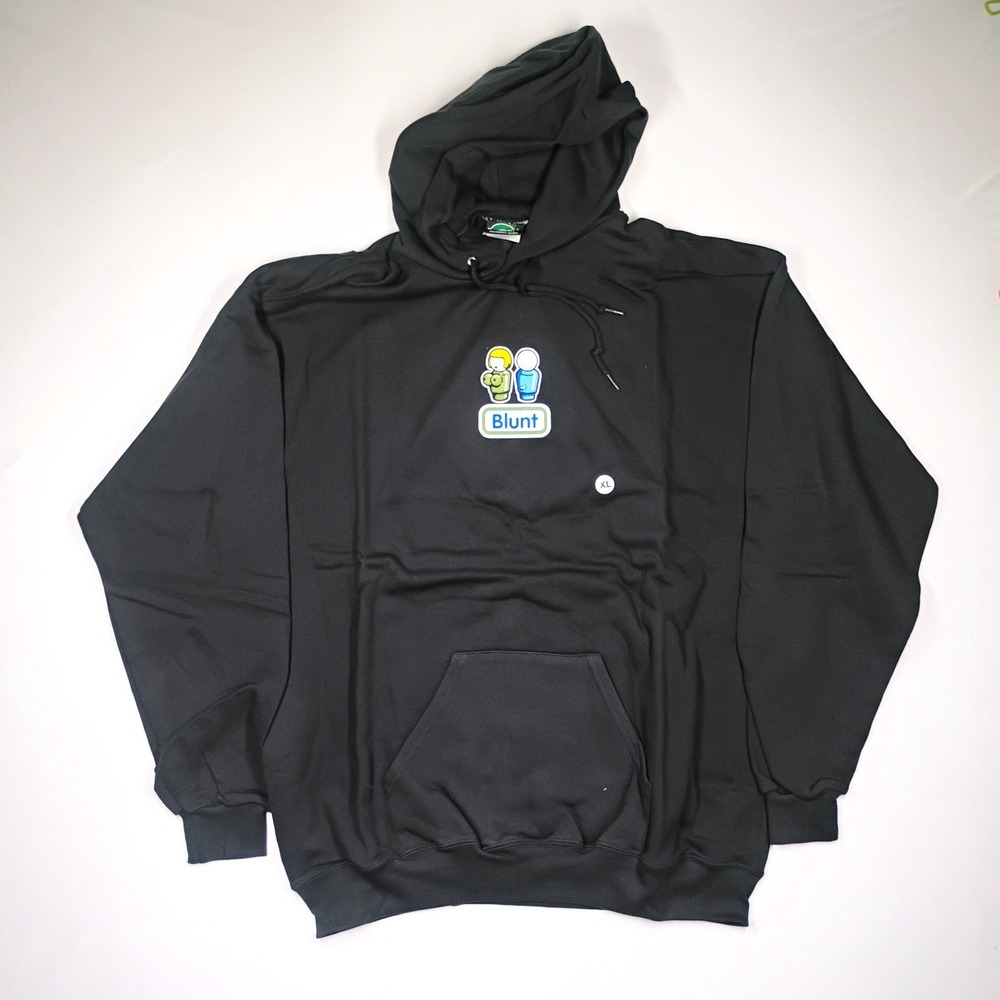 Blunt Clothing Skateboards Black Hoodie XL Logo Vintage 1990's NOS Streetwear